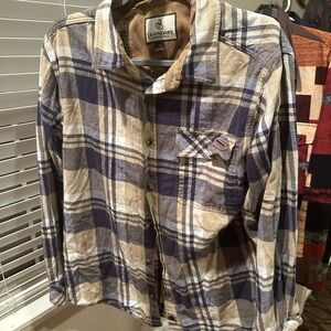 Legendary Whitetails Navy and Beige Plaid Shirt